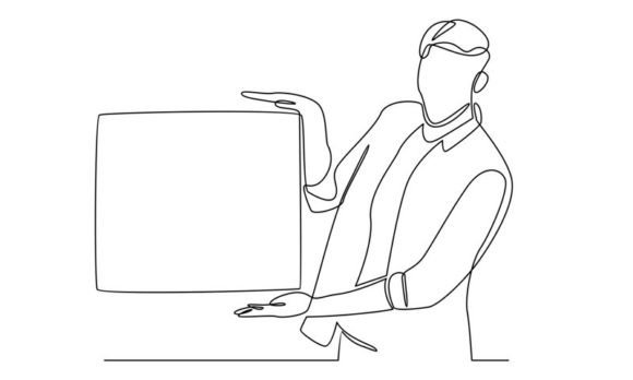 Download Businessman Holding a Blank Billboard - Premium Resources