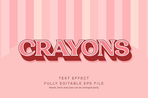 Download Crayon Text Effect Font Type Vector - Text effect font Collection