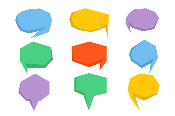 Download Colorful Comic Speech Bubble Vector Set - Comic speech bubble Collection