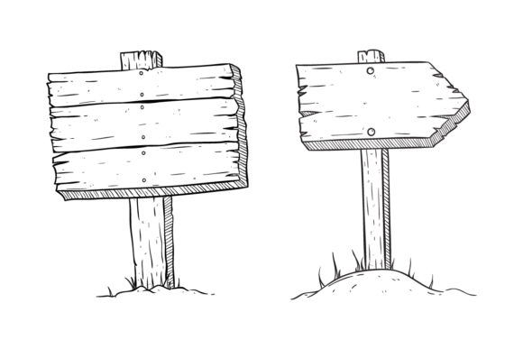 Download Sketchy Wooden Billboard - Billboard Collection