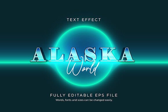 Download Alaska Text Effect Font Type Vector - Text effect font Collection