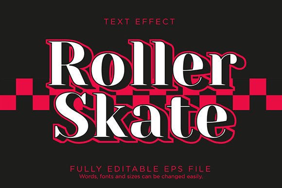 Download Roller Skate Text Effect Font Type - Text effect font Collection
