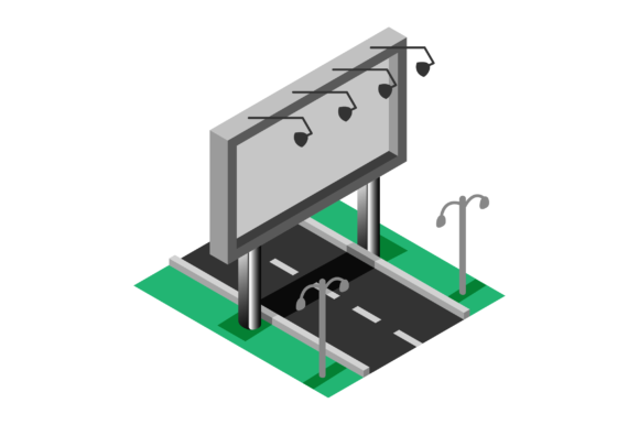 Download Vector Isometric - Billboard Reklame Adv - Premium Bundle