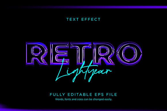 Download Retro Text Effect Font Type Vector - Text effect font Collection
