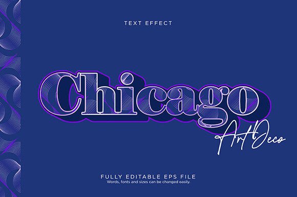 Download Chicago Text Effect Font Type Vector - Text effect font Collection